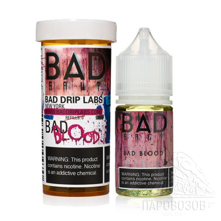 Bad Salts Bad Blood (Нежный черничный йогурт с сочным гранатом + ваниль) 30мл (СП),,