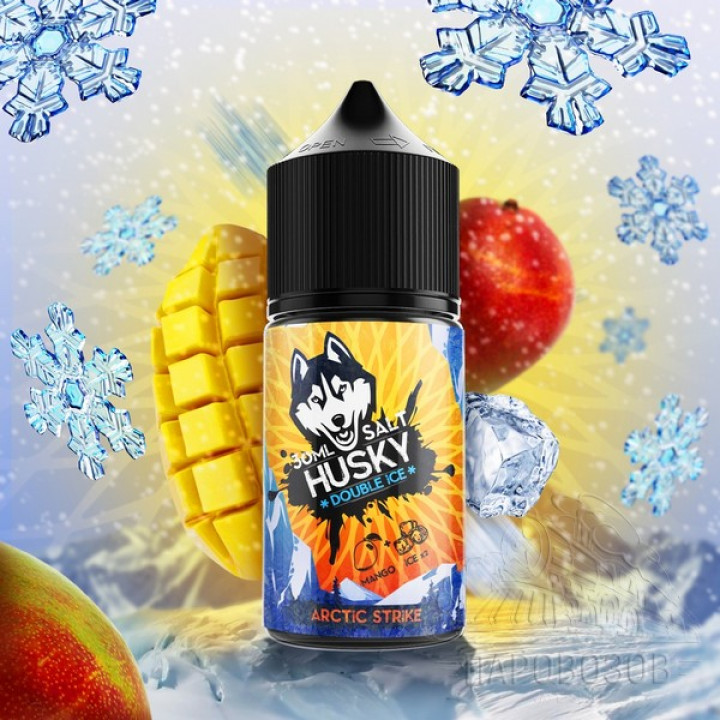 Жидкость HUSKY DOUBLE ICE Double TX (Strong) SALT - ARCTIC STRIKE 30 мл 20 мг (Северный манго темно-синего цвета)