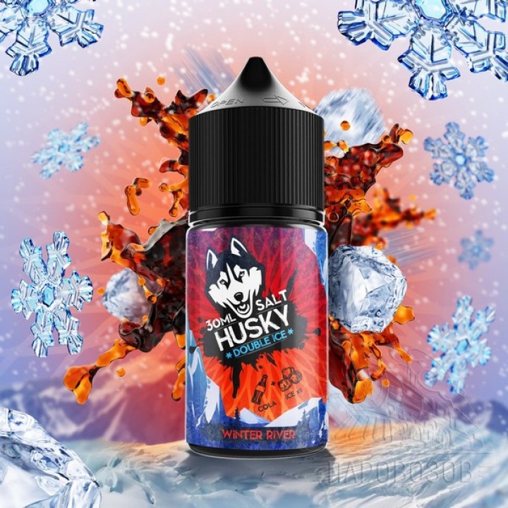 Жидкость HUSKY DOUBLE ICE Double TX (Strong) SALT - WINTER RIVER 30 мл 20 мг (Сверх-холодная кола с изумрудным льдом)