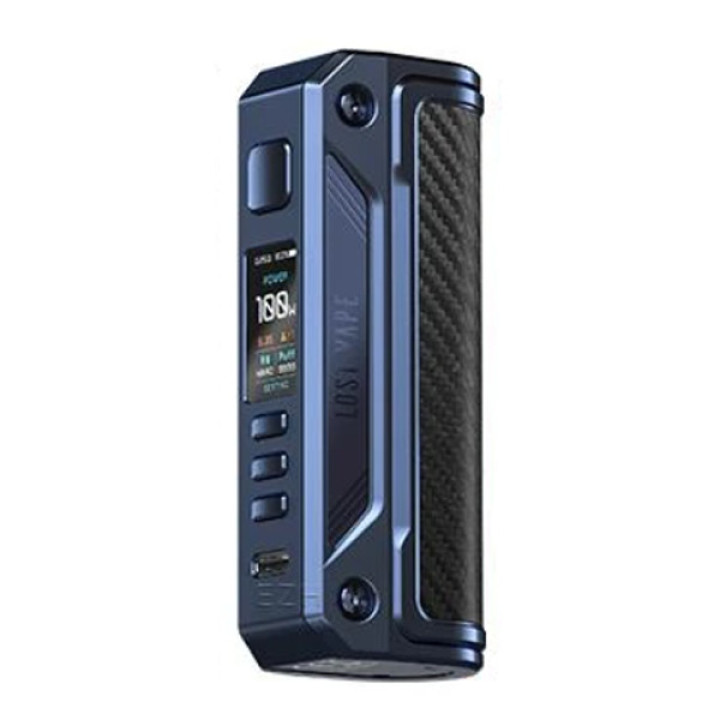 Бокс мод Lost Vape Thelema Solo 100W Box Mod Sierra Blue-Carbon Fiber