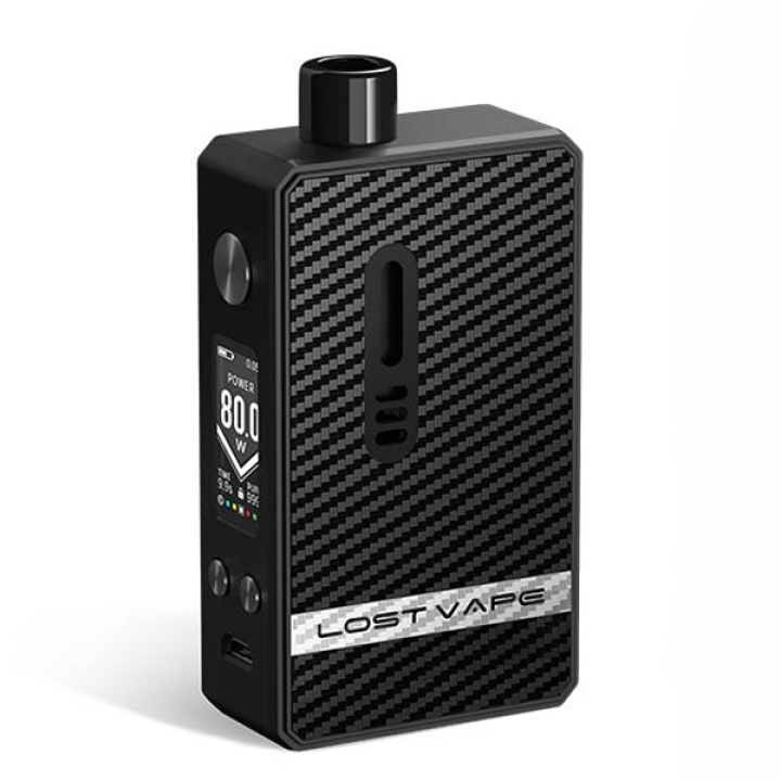 Набор Lost Vape Gemini Hybrid 80W Pod-Mod Kit LSVP-39-C Black+Carbon Fiber