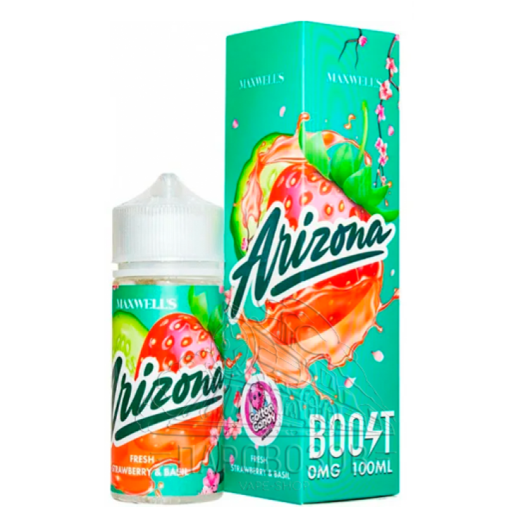 Maxwells 100 мл ARIZONA Безникотиновая 0 мг/мл Напиток с клубникой, огурцом и базиликом