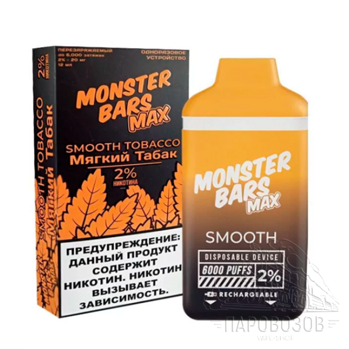 Monster Bars 6000 Smooth Tobacco