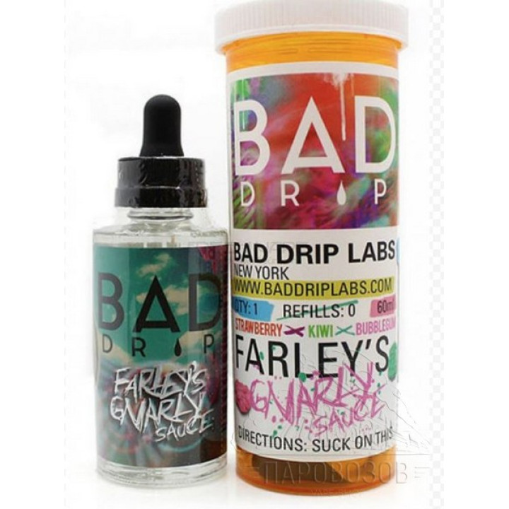 Bad Drip Farley’s Gnarly (Свежий киви с сочной клубникой) 60мл (Н),,