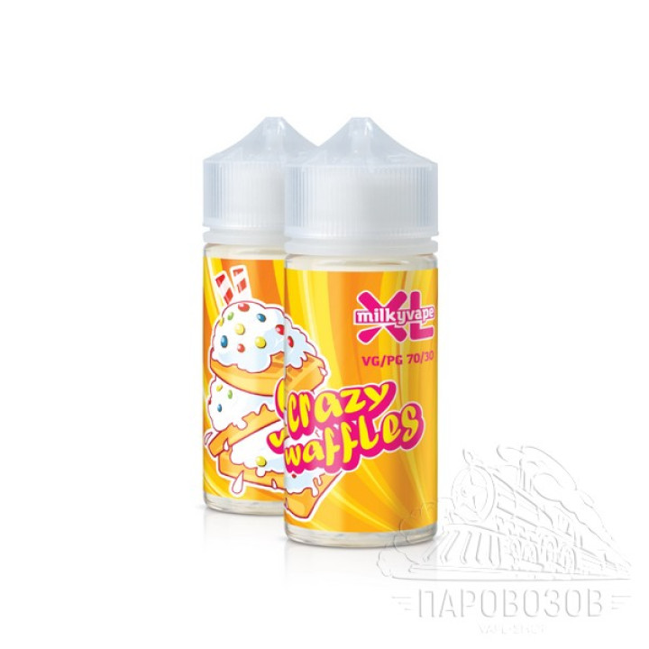 Crazy Waffles Сливочные венские вафли MilkyVape 100ml VG/PG 70/30 (3мг)