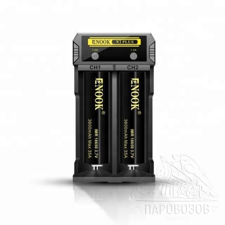 Enook X2 plus (2 слота/2 режима заряда) с функцией заряда гаджетов 2*1A