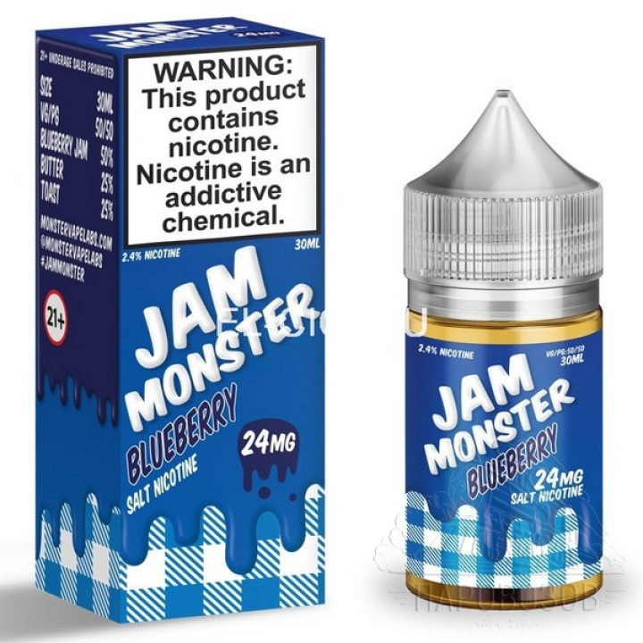 Jam Monster SALT Blueberry 30ml (Крепость 24 мг )