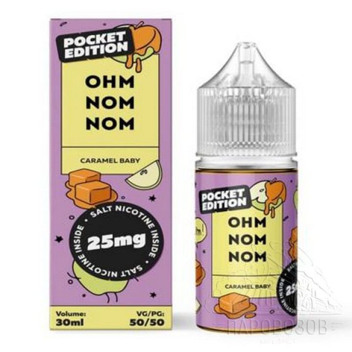 OHM NOM NOM SALT 25mg Caramel Baby