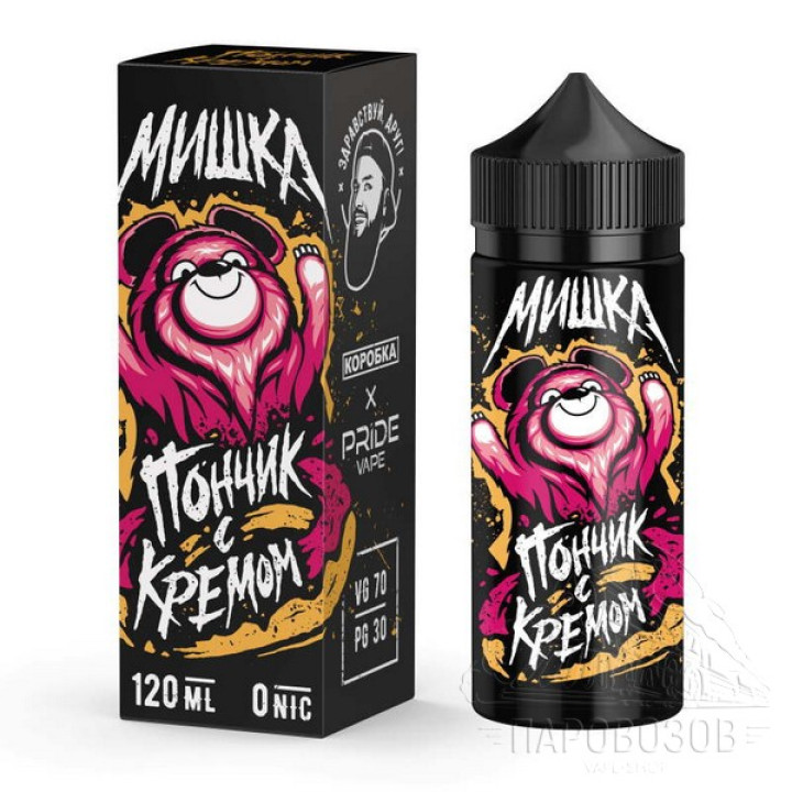 МИШКА Коробка Пончик с кремом 0 mg 120ml