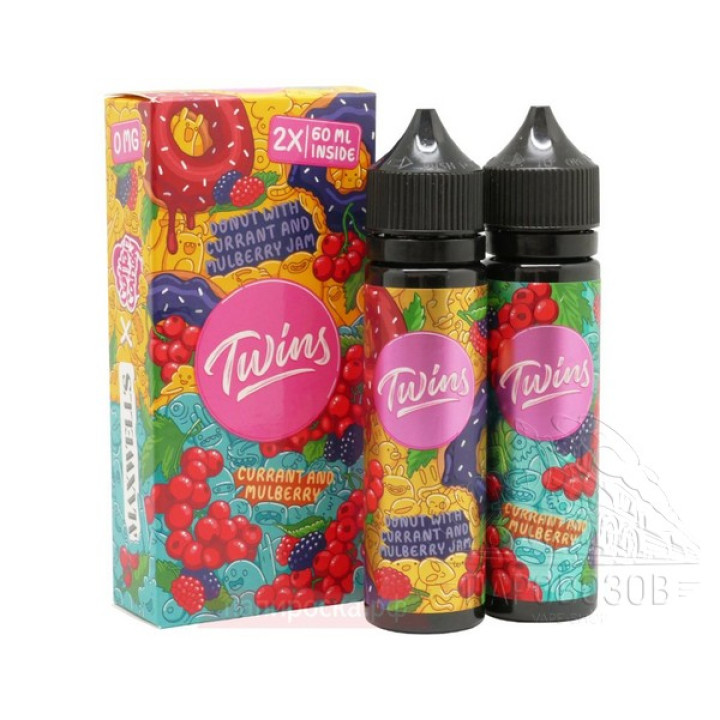 TWINS Donut with Currant and Mulberry Jam & Currant and Mulberry 2x60ml (Крепость 0 мг )