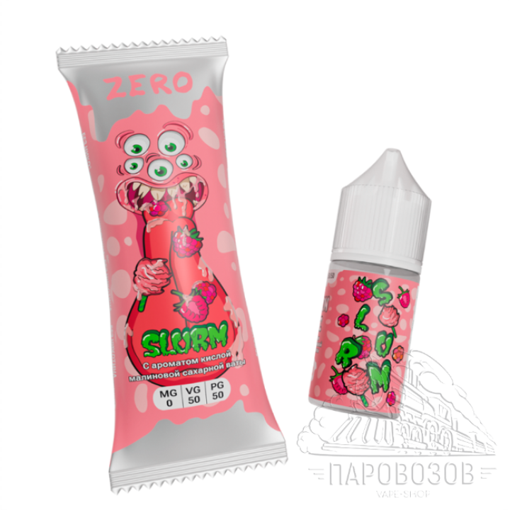 Slurm Zero "Cotton Razz" (Кислая Малиновая Сахарная Вата) 58 мл