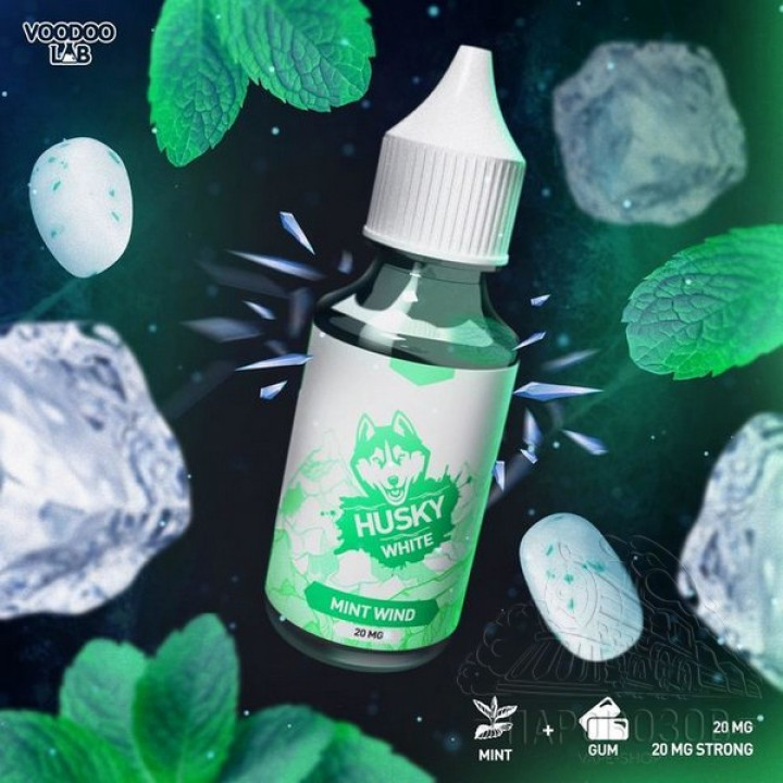 Жидкость HUSKY WHITE Double TX (Strong) SALT - Mint Wind 30 мл 20 мг (Жвачка, мята, холодок)